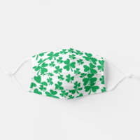 Lucky Shamrocks St Patrick's Day Adult Cloth Face Mask