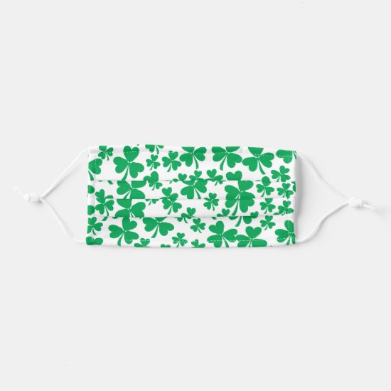 Lucky Shamrocks - St Patrick's Day Adult Cloth Face Mask