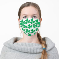 Lucky Shamrocks - St Patricks Day Adult Cloth Face Mask
