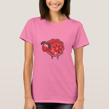 Lucky Sheep T-shirt by EveStock at Zazzle