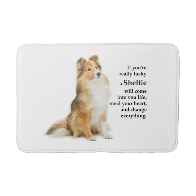 Lucky Sheltie Bath Mat (Front)