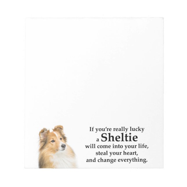 Lucky Sheltie Notepad (Front)