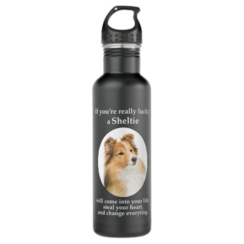 Lucky Sheltie Stainless Steel Water Bottle