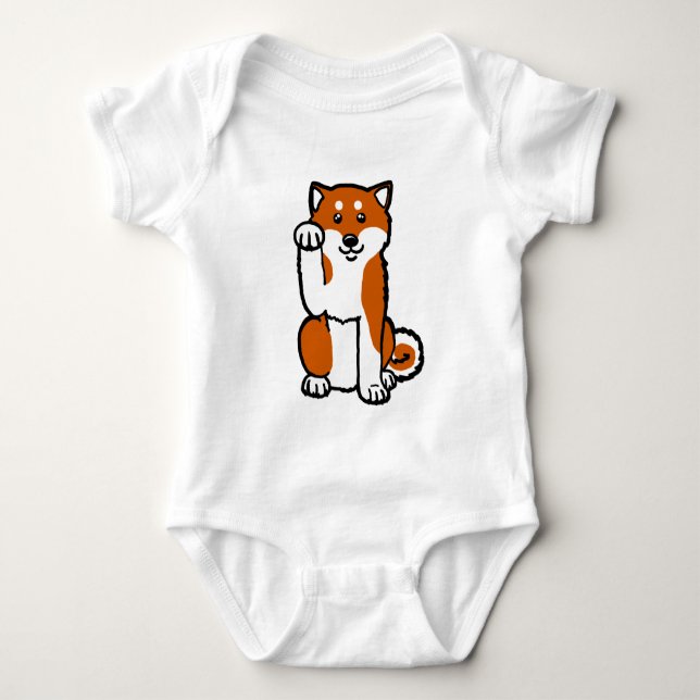 Lucky Shiba Baby Bodysuit (Front)