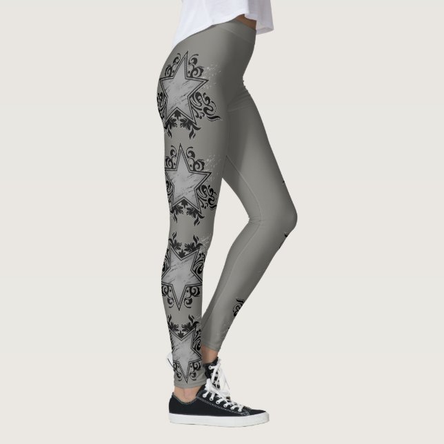 Lucky Silver Stars Leggings (Right)