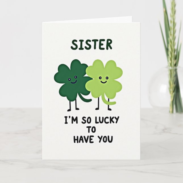 Lucky Sister Love Card (Front)