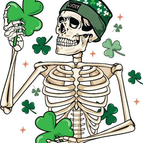 Lucky Skeleton  ST Patricks Day Pat T_Shirt