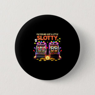 Lucky Slot Machine Casino Las Vegas Gambling Lover Button
