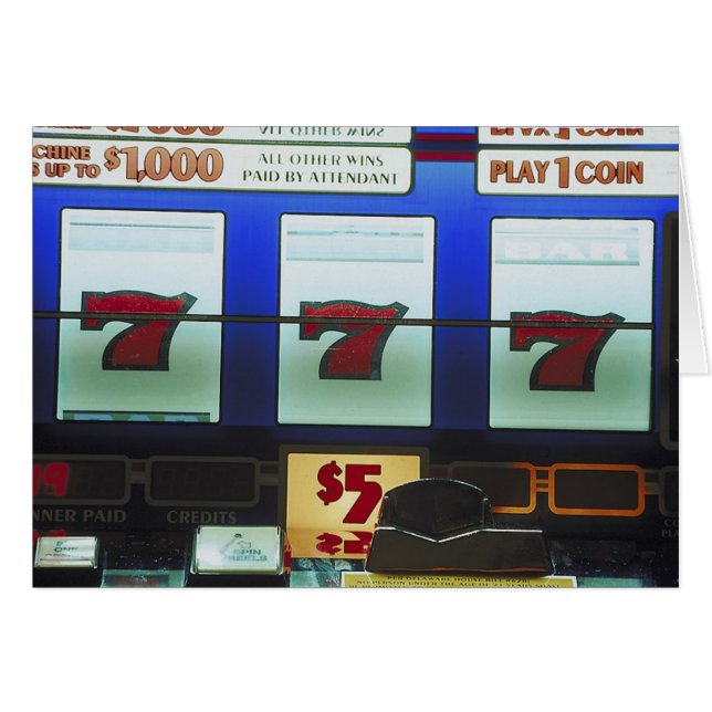 Lucky Slot Machine Winner Cards (Front Horizontal)