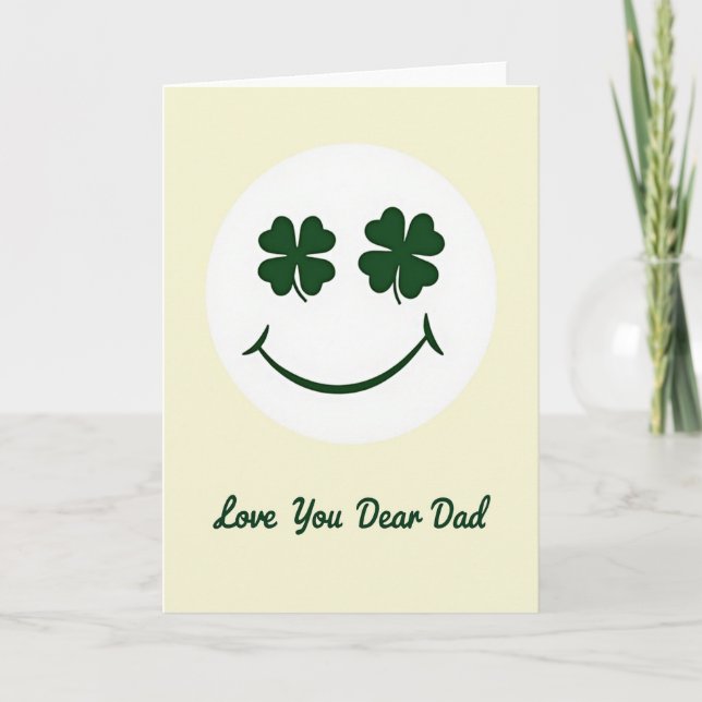 Lucky Smile Love You Dad Card (Front)