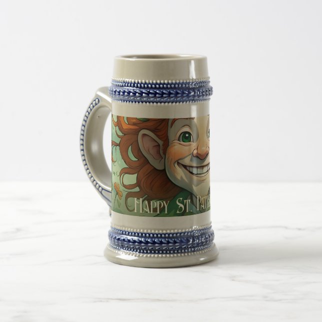 Lucky Smiles on St. Patrick’s Day Beer Stein (Front Left)