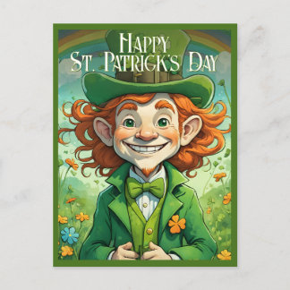 Lucky Smiles on St. Patrick’s Day Holiday Postcard