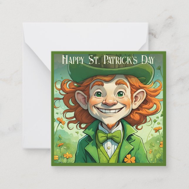 Lucky Smiles on St. Patrick’s Day Note Card (Front)