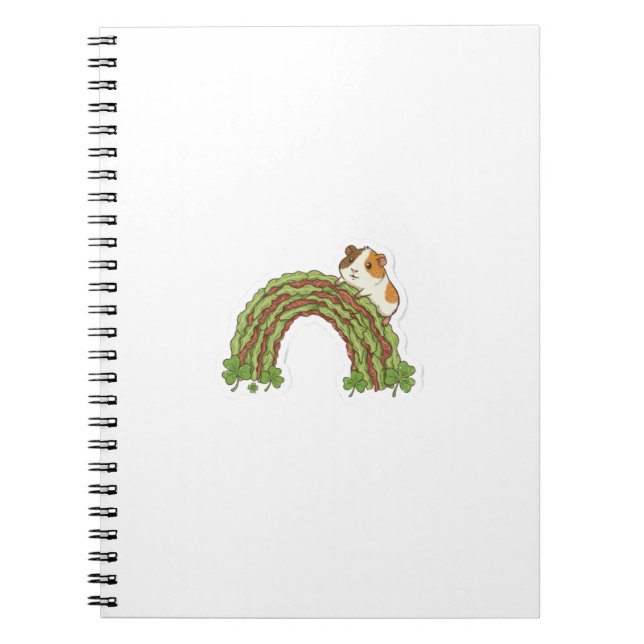 Lucky Snack Finder Guinea Pig St.Patrick's Day Notebook (Front)