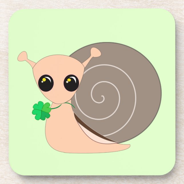 Lucky Snail Beverage Coaster (Front)