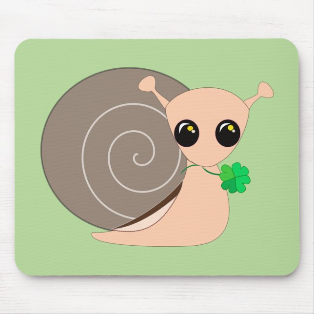 Lucky Snail Mouse Pad (Front)