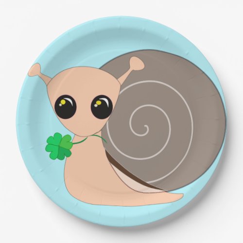 Lucky Snail Paper Plates _ Customizable
