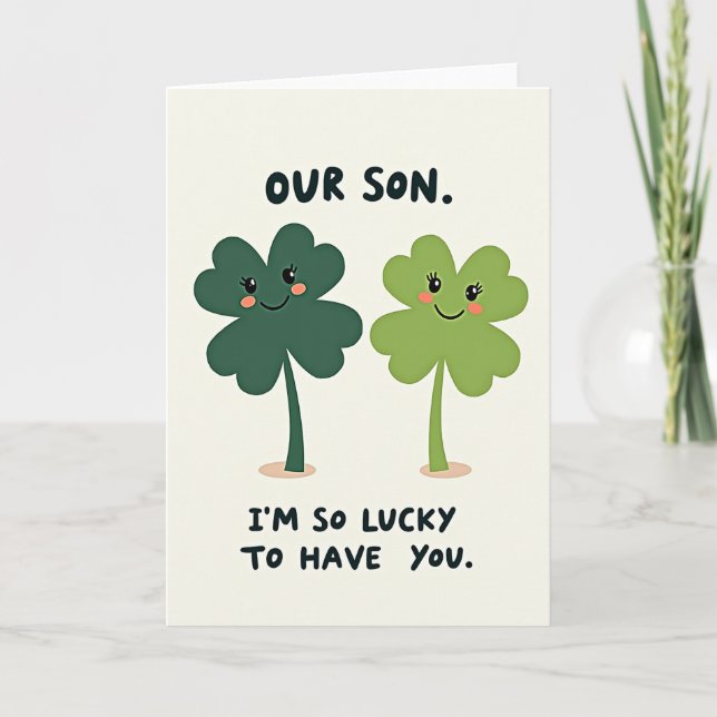 Lucky Son Love You Card (Front)