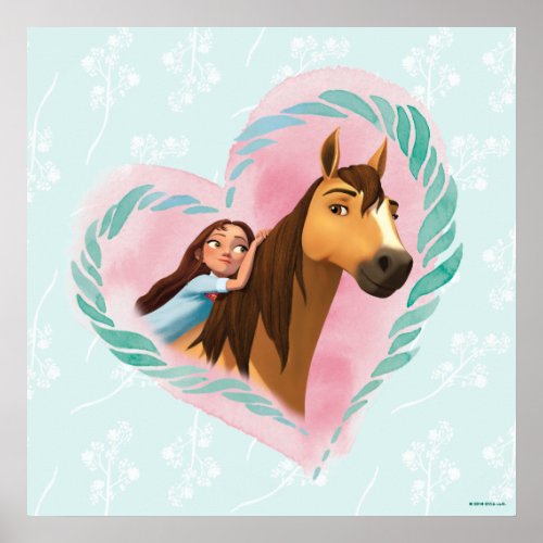 Lucky  Spirit Watercolor Heart Poster