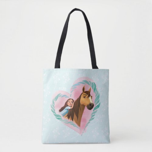 Lucky  Spirit Watercolor Heart Tote Bag