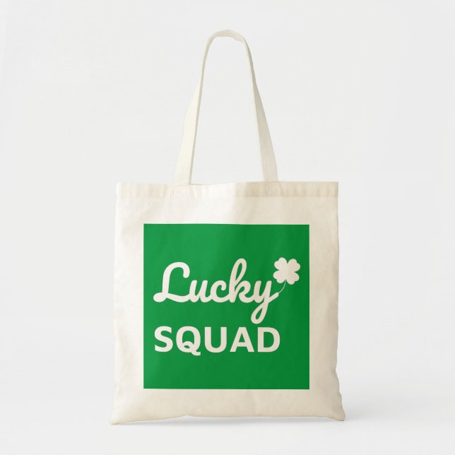 Lucky Squad St. Patrick's Day Tote Bag (Front)