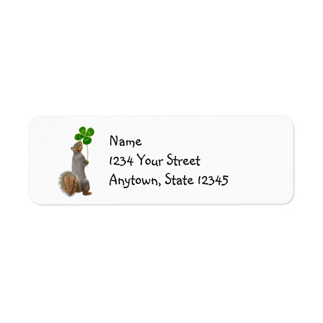 Lucky Squirrel Return Address Labels (Front)