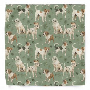 Lucky St. Patrick Dog Paws Prints Pattern Bandana