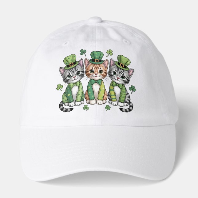 Lucky St. Patrick’s Day Kittens-47474 Hat (Front)