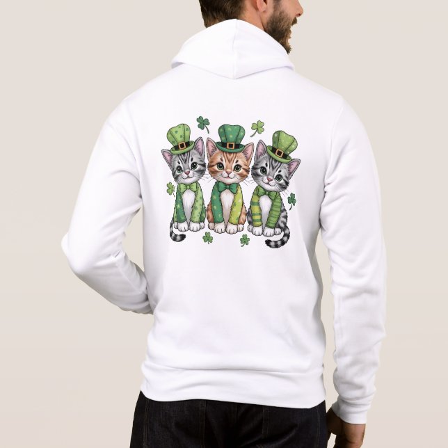 Lucky St. Patrick’s Day Kittens-47474 Hoodie (Back)