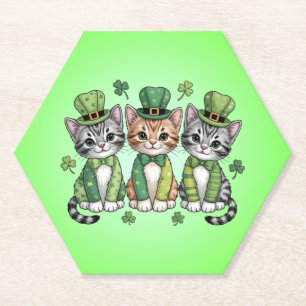Lucky St. Patrick’s Day Kittens-47474 Paper Coaster