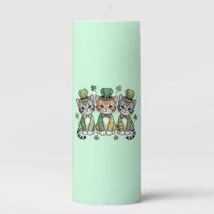 Lucky St. Patrick’s Day Kittens-47474 Pillar Candle
