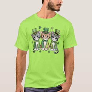 Lucky St. Patrick’s Day Kittens-47474 T-Shirt