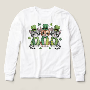 Lucky St. Patrick’s Day Kittens-47474 Tri-Blend Shirts