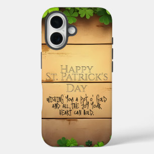 Lucky St. Patrick’s Day Wishes 🍀 iPhone 16 Case