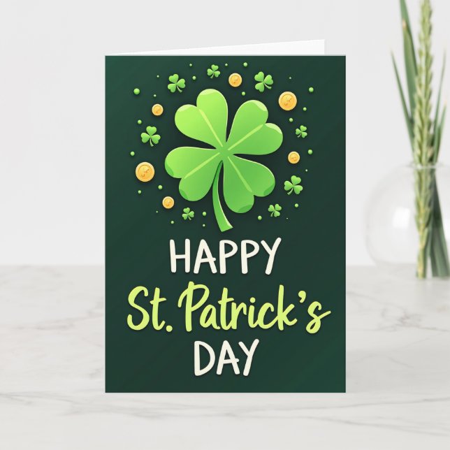 Lucky St Patricks Day Art Card (Front)