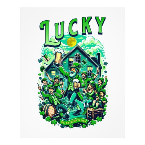 Lucky St Patricks Day Beer Drinking Pub Party  Photo Print