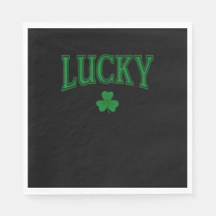 Lucky St Patrick's Day Clover Shamrock Lucky T-Shi Napkins