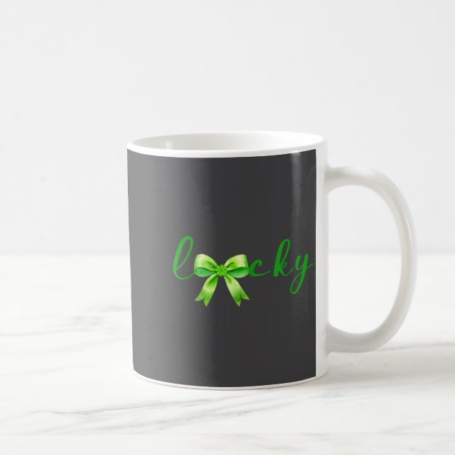 Lucky, St.patricks Day Coquette,shamrock Funny  Coffee Mug (Right)