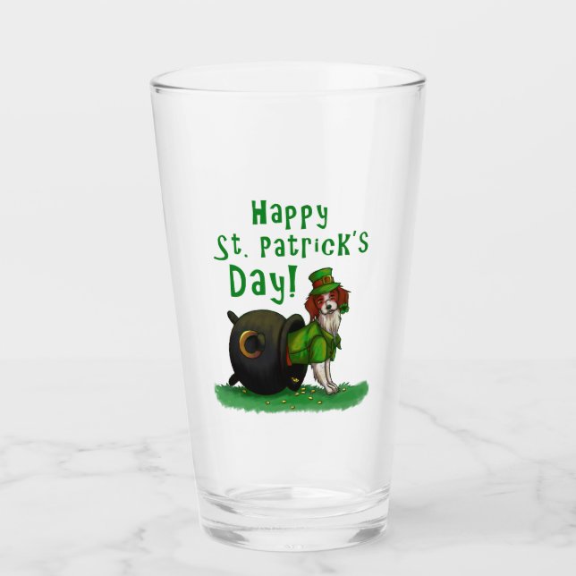 Lucky St. Patrick's Day Dog Glass (Front)