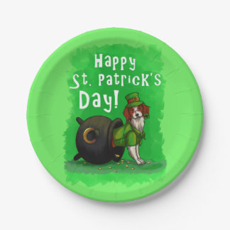 Lucky St. Patrick's Day Dog Paper Plates