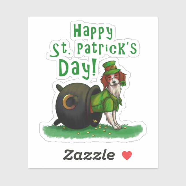 Lucky St. Patrick's Day Dog Sticker (Sheet)