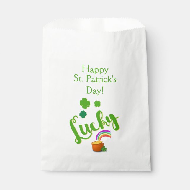 Lucky St. Patrick's Day Favor Bag (Front)