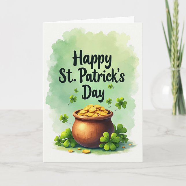 Lucky St Patricks Day For Partner Card (Front)