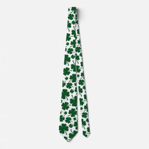 Lucky St. Patricks Day Four Leaf Clover  Neck Tie