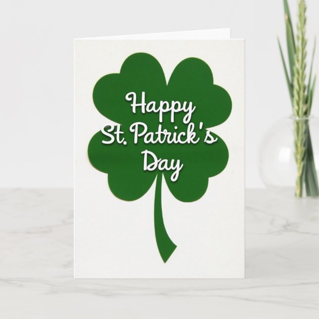 Lucky St Patricks Day Green Card (Front)
