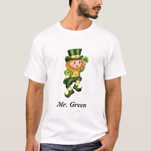Lucky St Patricks Day Green Gnome  T_Shirt