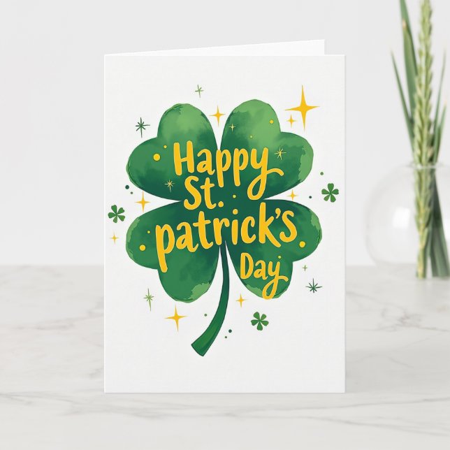Lucky St Patricks Day Partner Card (Front)
