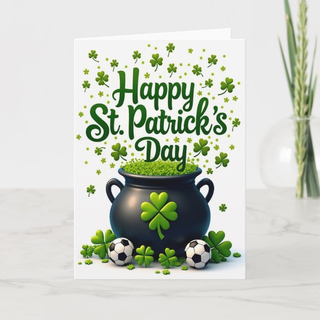 Lucky St Patricks Day Sphere Card (Front)