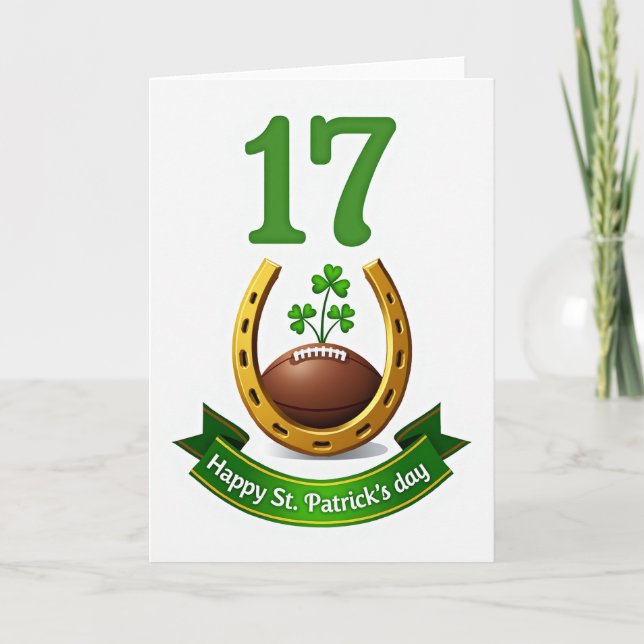 Lucky St Patricks Day Sports Card (Front)