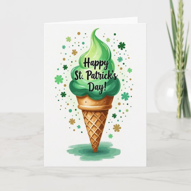Lucky St Patricks Day Treat Card (Front)